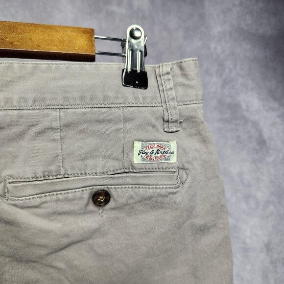 Flag & Anthem Pants Men 31x30 Warm Gray Straight Leg Casual Chino Stretch Cotton - Picture 11 of 15